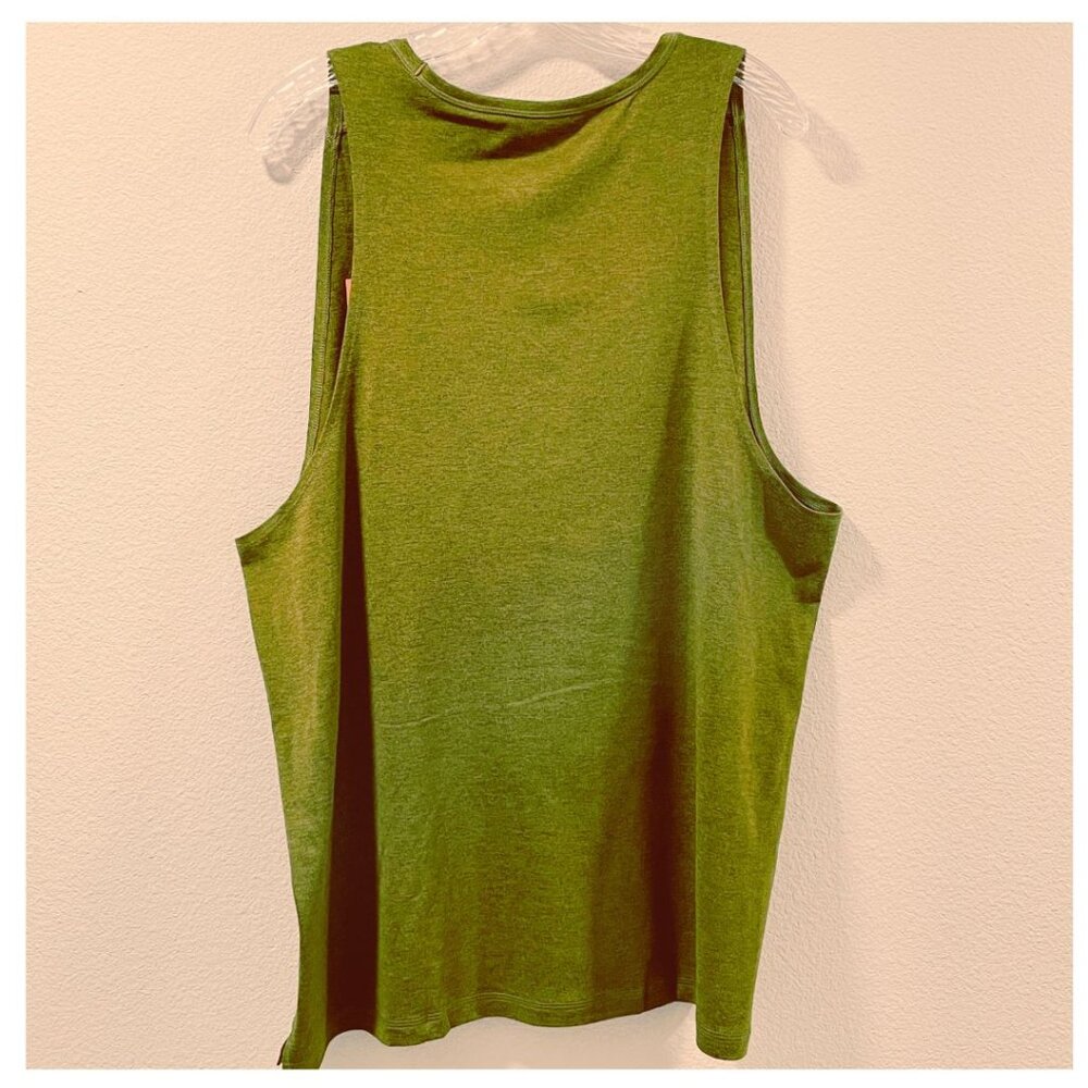 GIRLFRIEND COLLECTIVE Sleeveless Heather Olive Workout Tank Woman XL NWT - Picture 3 of 4